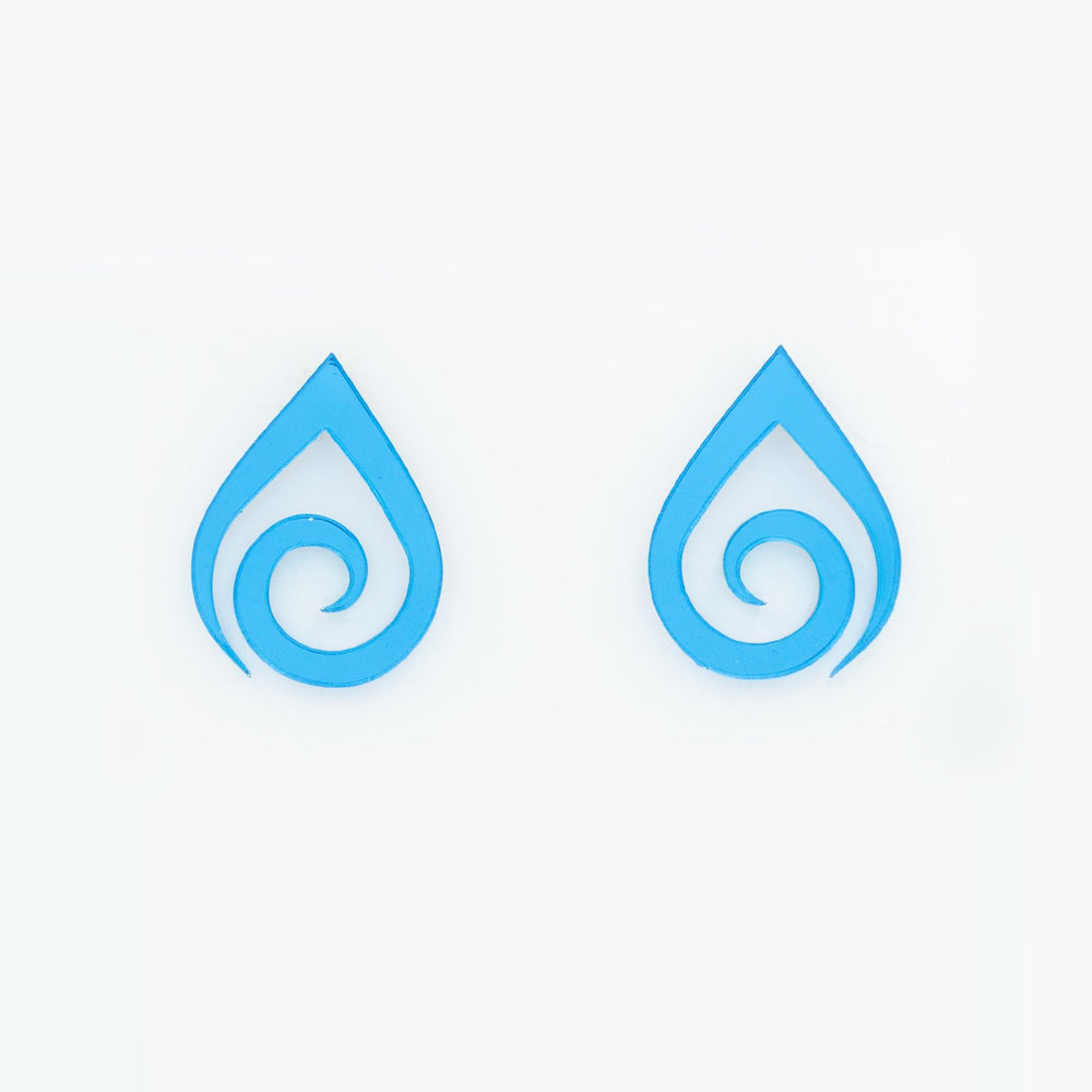 Gotas de agua azul