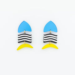 Piscis azul amarillo