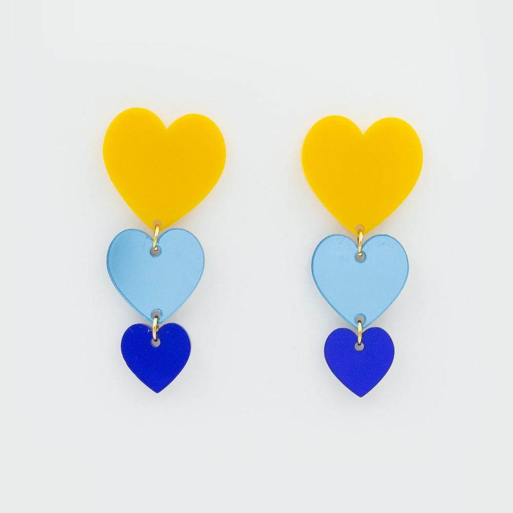 Trio corazones mostaza
