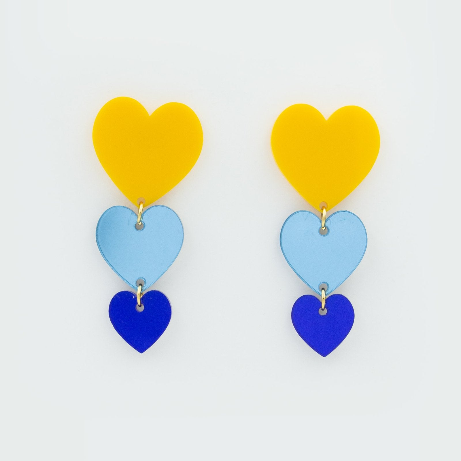 Trio corazones mostaza