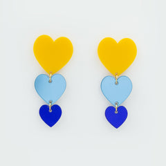 Trio corazones mostaza
