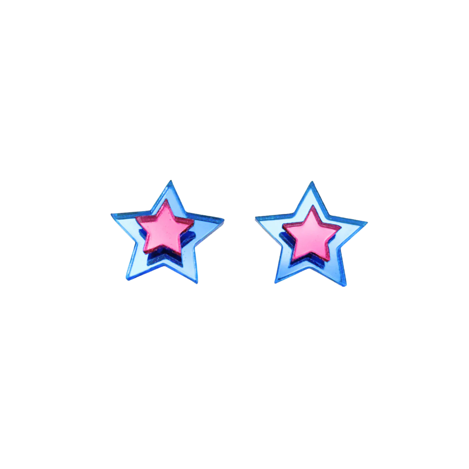Estrella mini azul fucsia