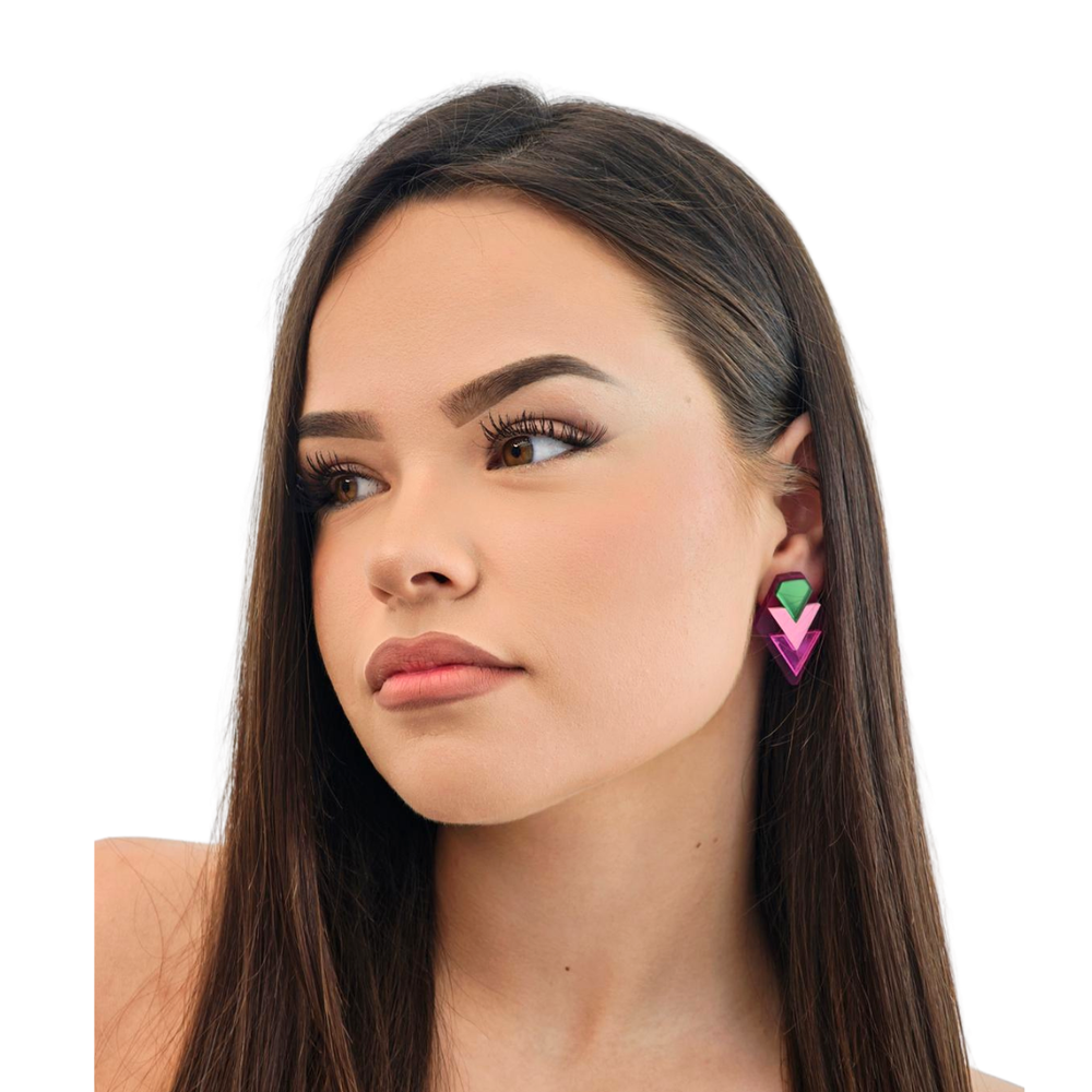 Diamond oliva fucsia mini