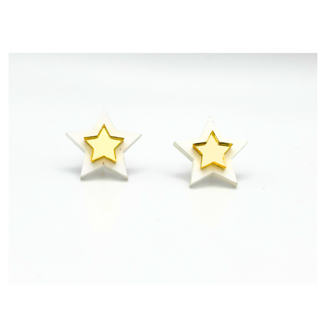 estrella mini blanca dorada 1