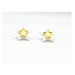 estrella mini blanca dorada 1