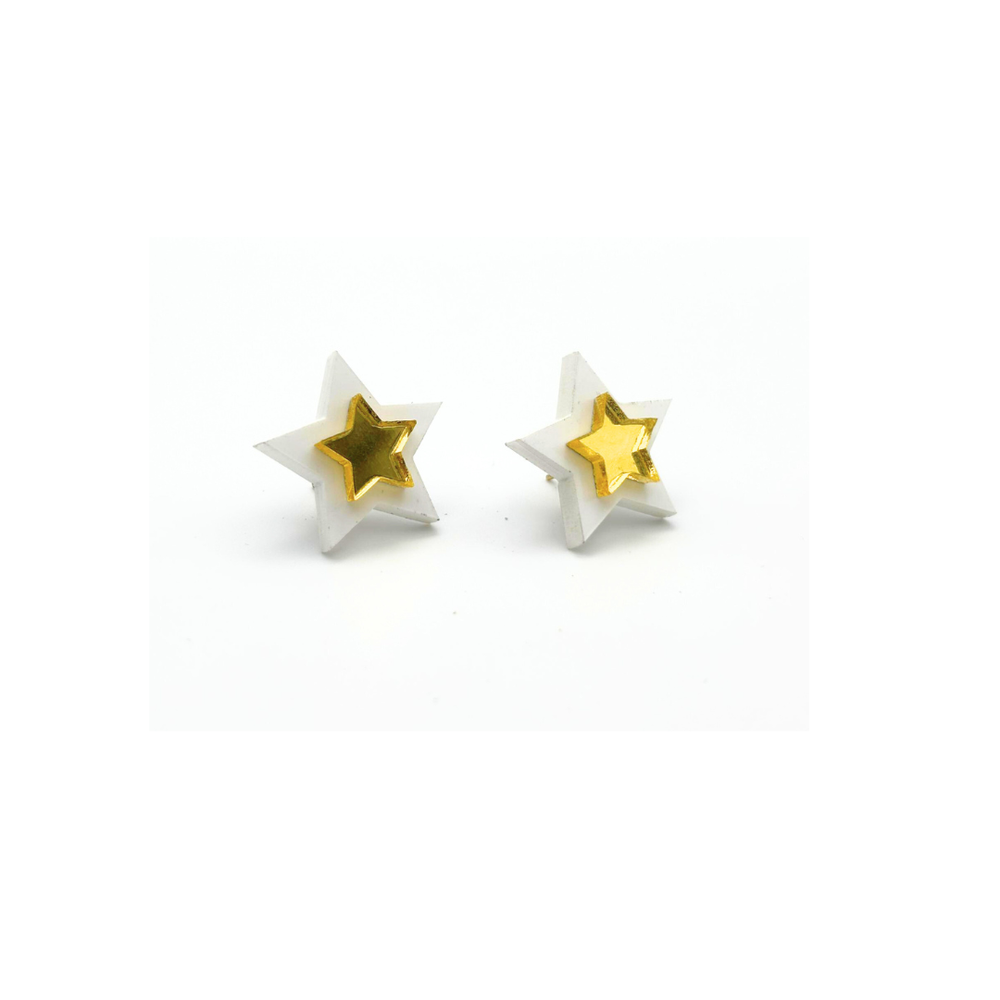 estrella mini blanca dorada 2