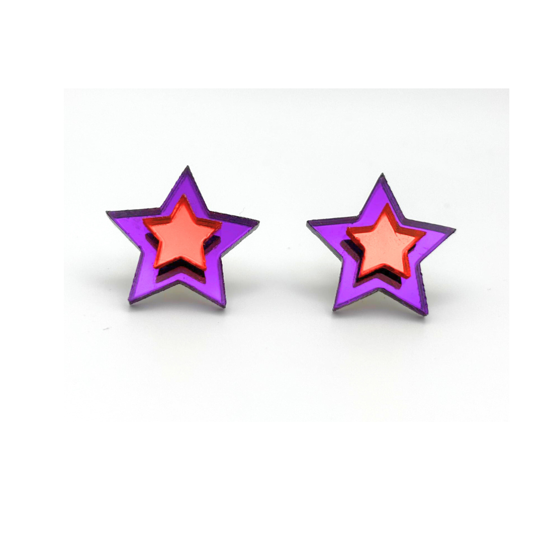 estrella mini morada naranja 1