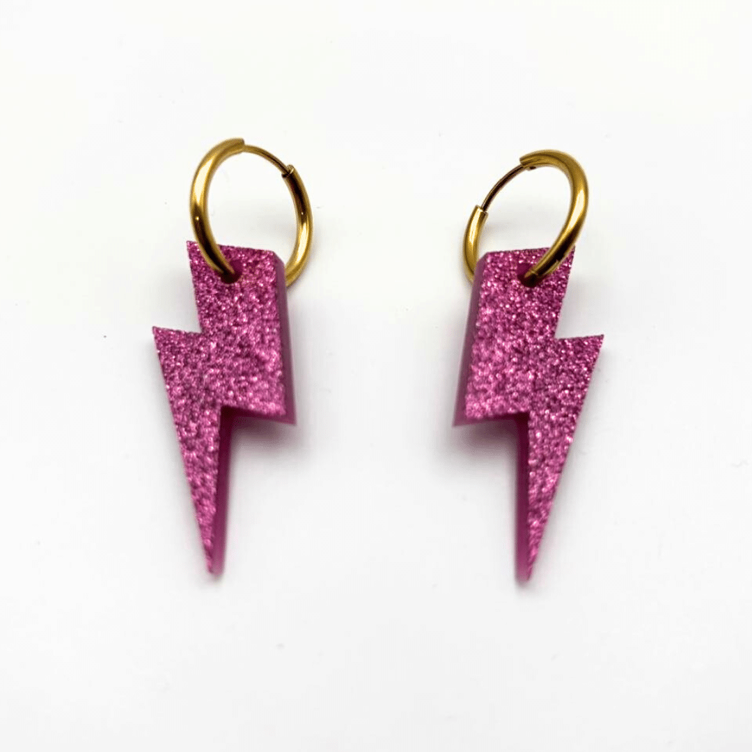 rayo aro fucsia purpurina 1