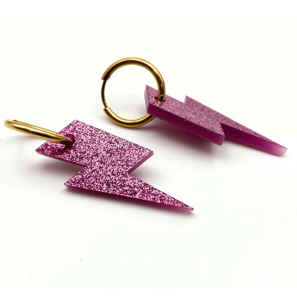 rayo aro fucsia purpurina 2